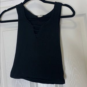 Black Garage crop top